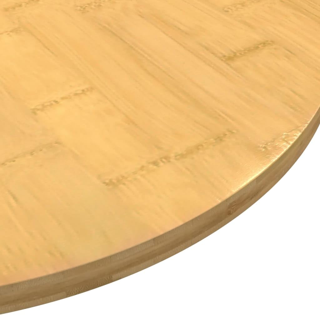 vidaXL Round Bamboo Table Top - Versatile, Durable, Easy-to-Clean, Ø19.7x0.6, Ideal for Home & Commercial Settings