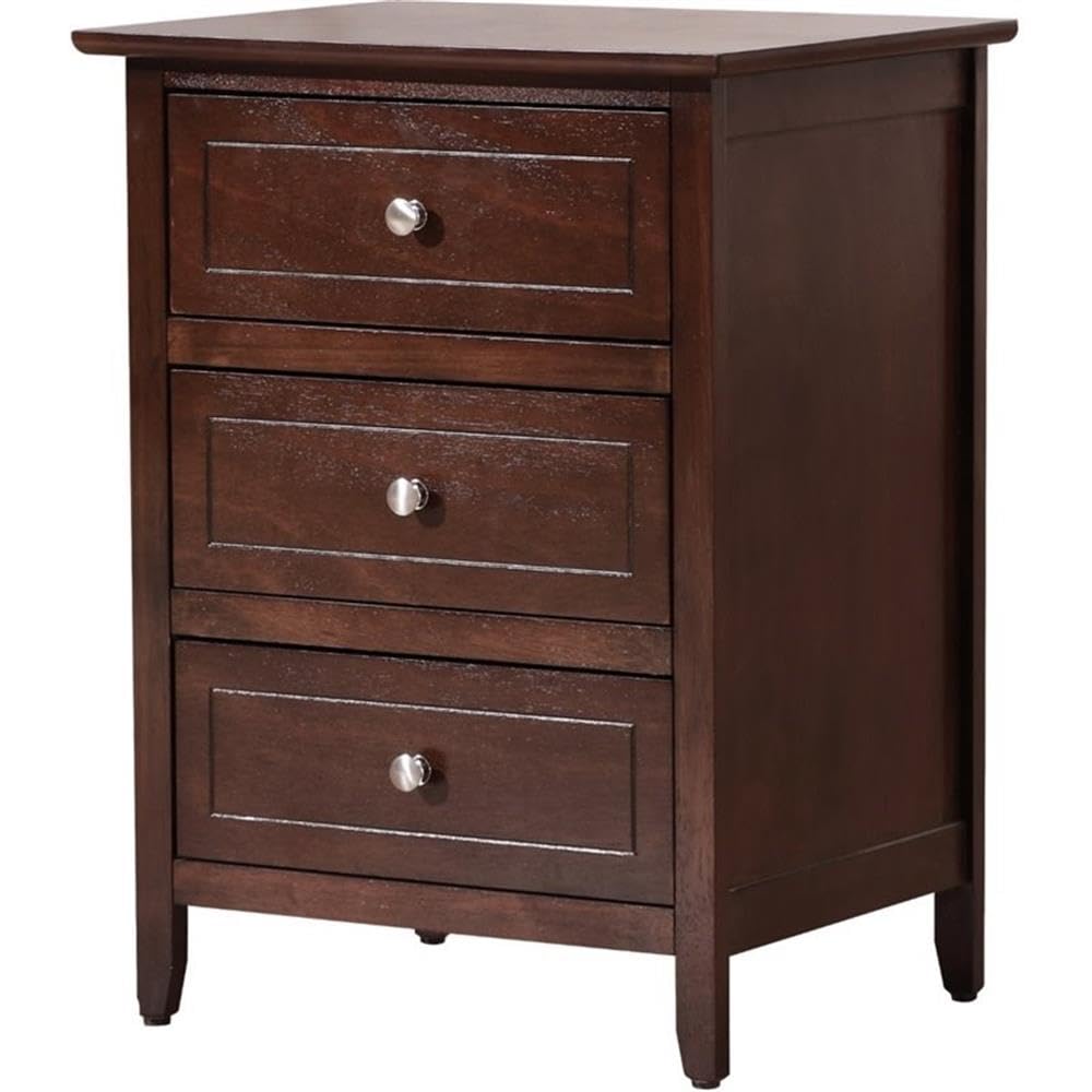 Glory Furniture Daniel 3 Drawer Nightstand In Cappuccino