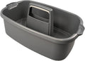 LOOKMINT Large Portable Plastic Shower Caddy with Handle, Hanging Mount Organizer for Cleaning Supplies, Gray Halloween, Christm