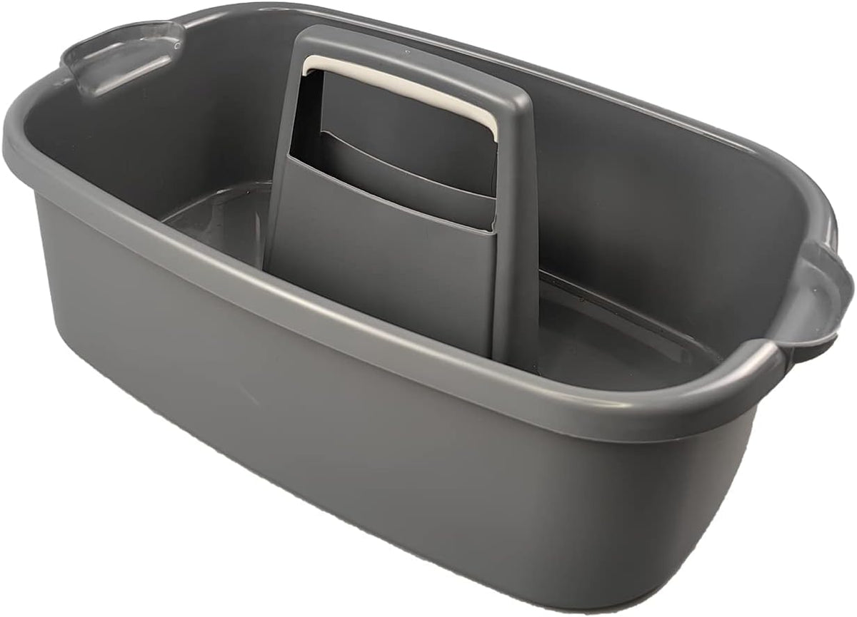 LOOKMINT Large Portable Plastic Shower Caddy with Handle, Hanging Mount Organizer for Cleaning Supplies, Gray Halloween, Christm