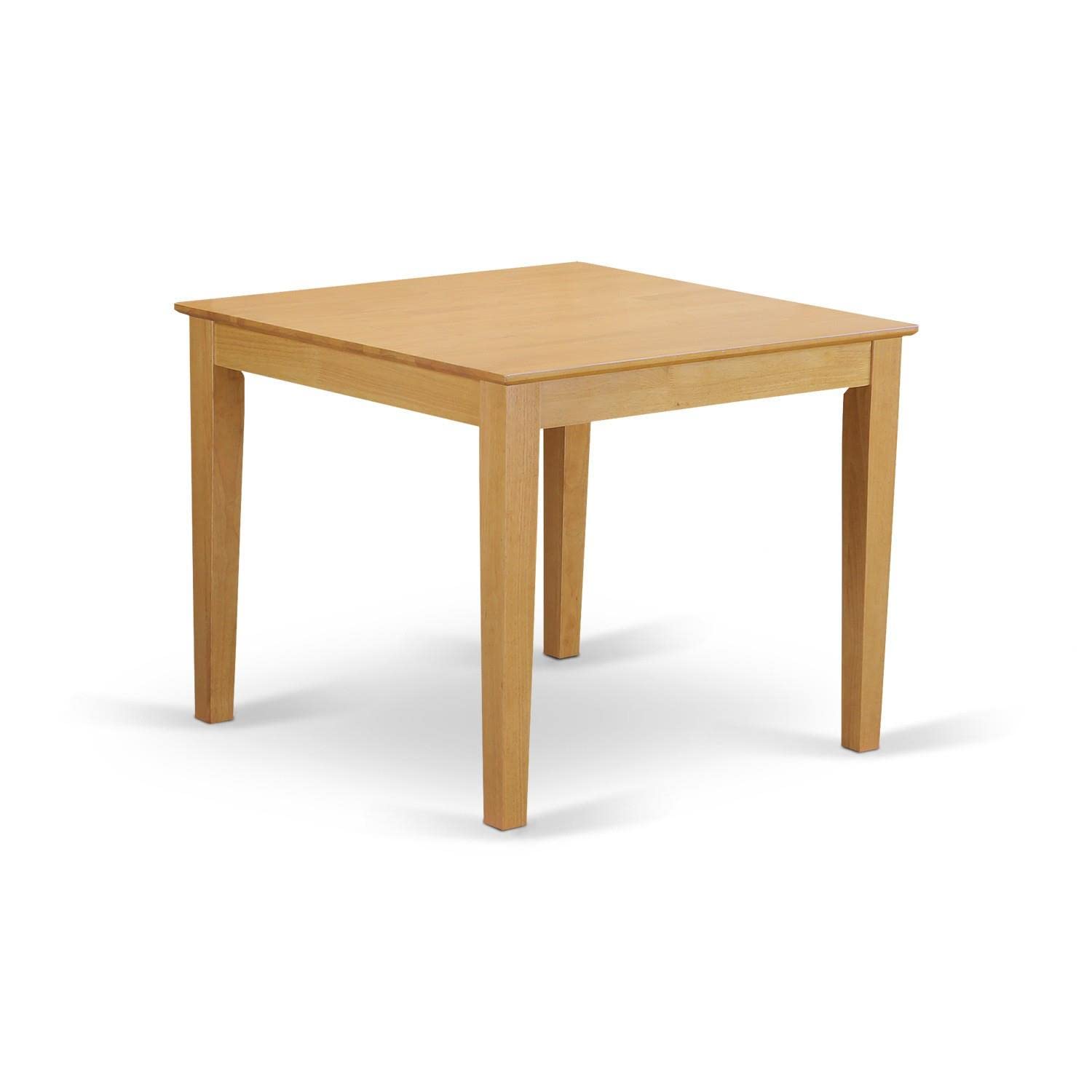 East West Furniture Oxford 3 Piece Kitchen Set Contains a Square Table and 2 Dining Room Chairs, 36x36 Inch, OXNO3-OAK-W