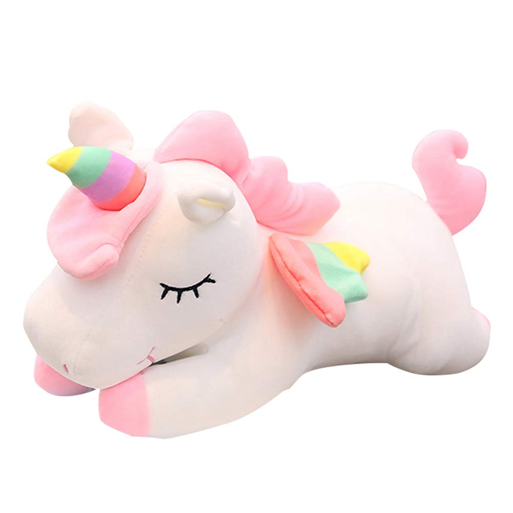Hitoshe Unicorn Stuffed Animals, Soft Unicorn Plush Hugging Pillow Toy Gifts For Kids (White, 12 In)