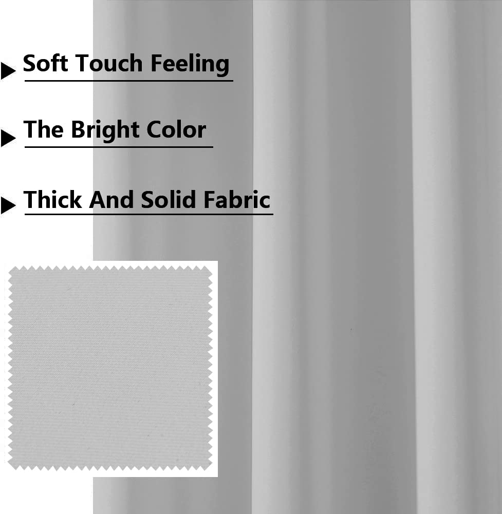 Mysky Home Blackout Curtain For Bedroom, Grommet Room Darkening Curtain, Amazing Triple Weave Thermal Insulated Curtain, 1 Curtain Panel, 42 X 45 Inch, Greyish White