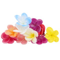 Winterworm Bunch of 10 PU Real Touch Lifelike Artificial Plumeria Frangipani Flower Bouquets Wedding Home Party Decoration (Grey