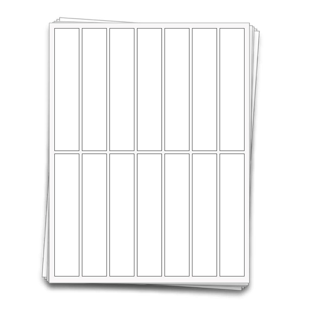 70 Professional Waterproof 1 Oz Jar Labels, 1X5 Inches, Full Wraparound, White Vinyl