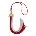 Endea Graduation Double Color Tassel with Gold Date Drop (Red/Grey, 2021)