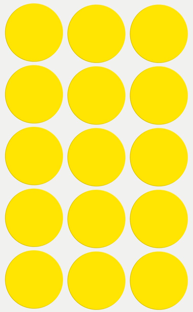 Royal Green Yellow Dot Stickers Great For Envelopes, Invitation Seals, Arts And Crafts In 30Mm - 750 Pack