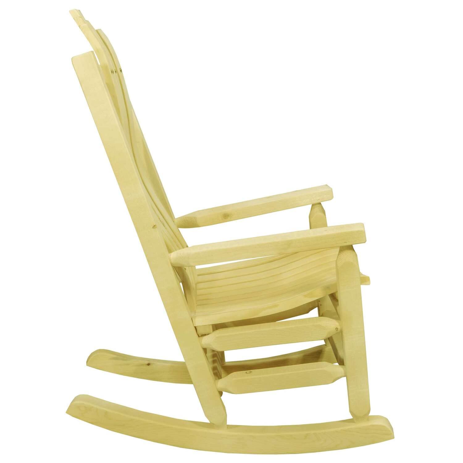 Montana Woodworks Homestead Collection Adult Wood Log Rocker, Clear Exterior Finish