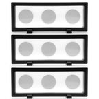Skelang 3D Floating Display Case With 9 Coin Capsules, 9'  3.54'  0.75' Display Stand Holder Suspension Frame For Aa Medallio