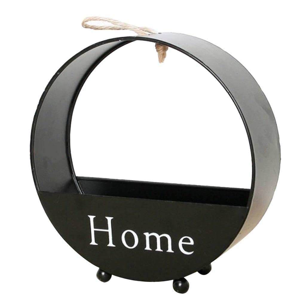 Atorse Wall Hanging Flower Basket Plant Pot Box For Home Balcony Decoration Black