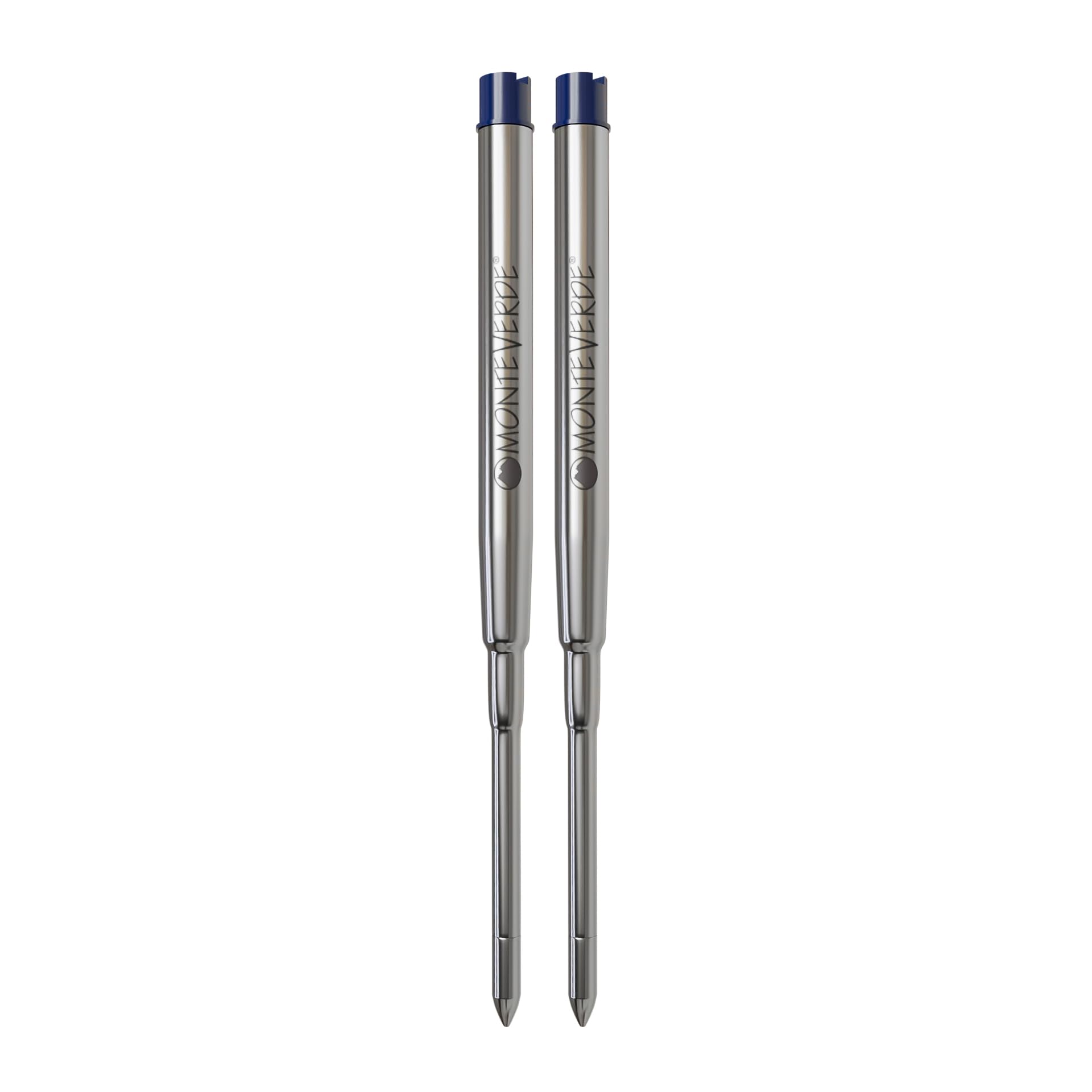 Monteverde Capless Gel Ballpoint Refill To Fit Sheaffer Ballpoint Pens, Fine Point, Blue/Black, 2 Per Pack (S422Bb)
