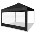 MordenApe Mesh Sidewall for 10x10 Pop Up Canopy - Straight Leg, Commercial Grade Black Mesh Walls with Windows, 1 Pack Canopy Si