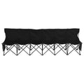 Yaheetech Portable Folding Bench 6-Seat Fabric Outdoor Chair For Teamwork Activities, Sports, Party, Open And Closed Easily With Carrying Bag