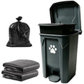 CCAATVG Dog Poop Trash Can Outside 20L with Waste Bags Outdoor Dog Poop Trash Can for Backyard with Lid Odorless Waterproof Foot
