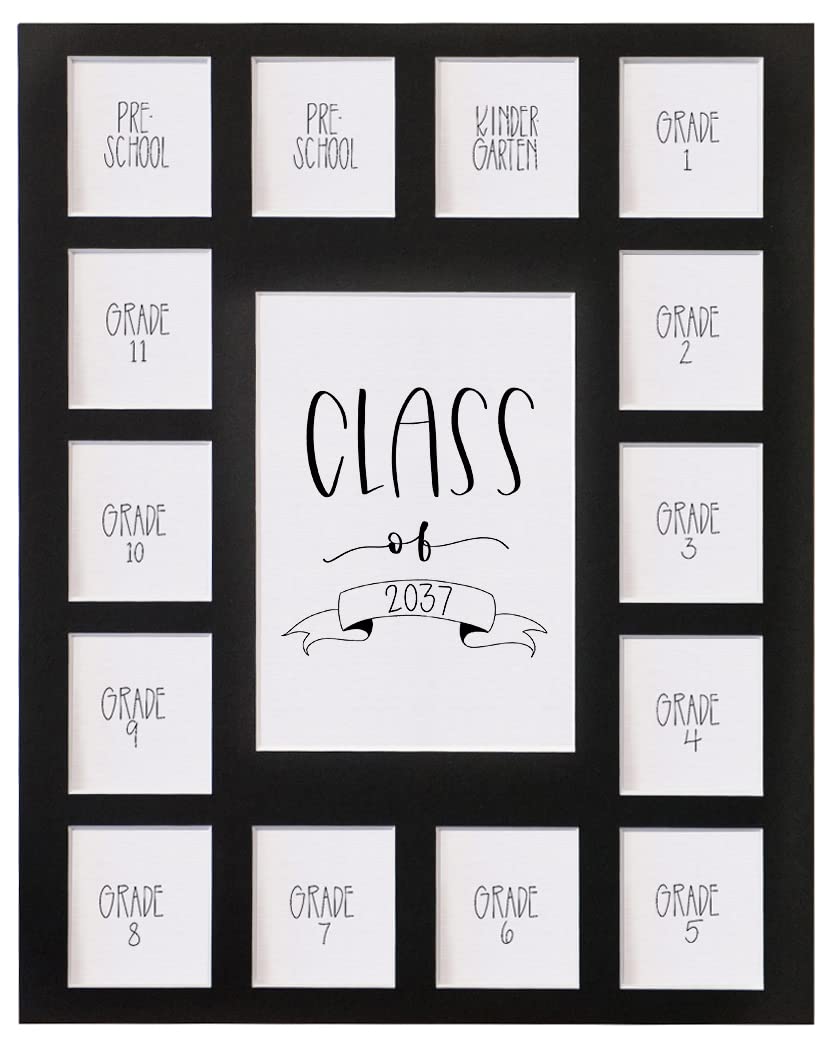 Rustic Red Door Co. RRD Class of 2037 Photo Mat (11    x 14   ) - Photo Collage Picture Frames Mat for School Pictures - School 