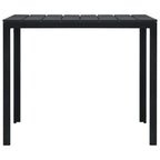 vidaXL Square Coffee Table with High-Density Polyethylene and Steel - Outdoor Patio Furniture - Modern Design and Lightweight - Black