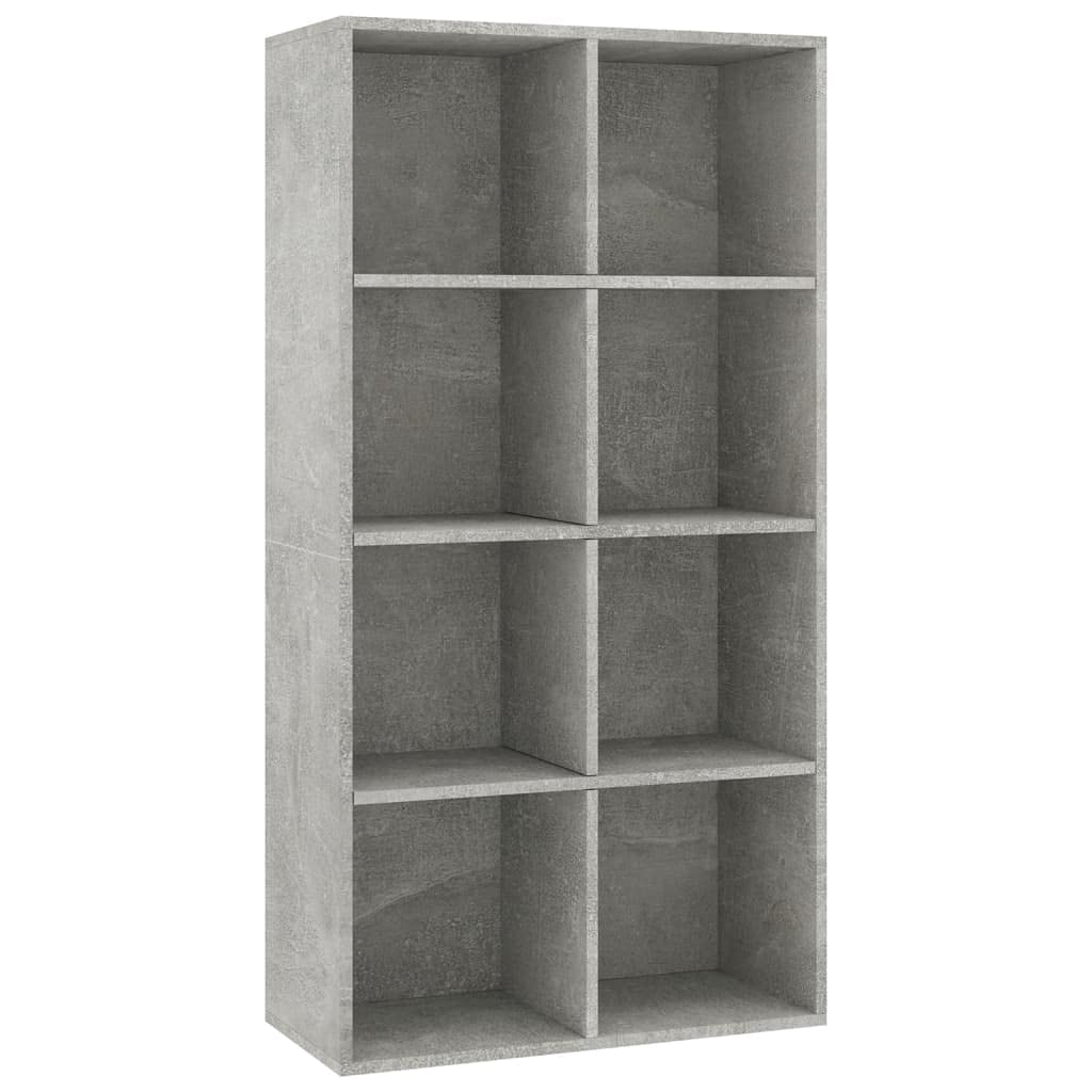 vidaXL Book Cabinet, Sideboard Bookshelf, Wall Bookcase for Office Living Room, Decorative Standing Shelves, Modern, Concrete Gray Engineered Wood