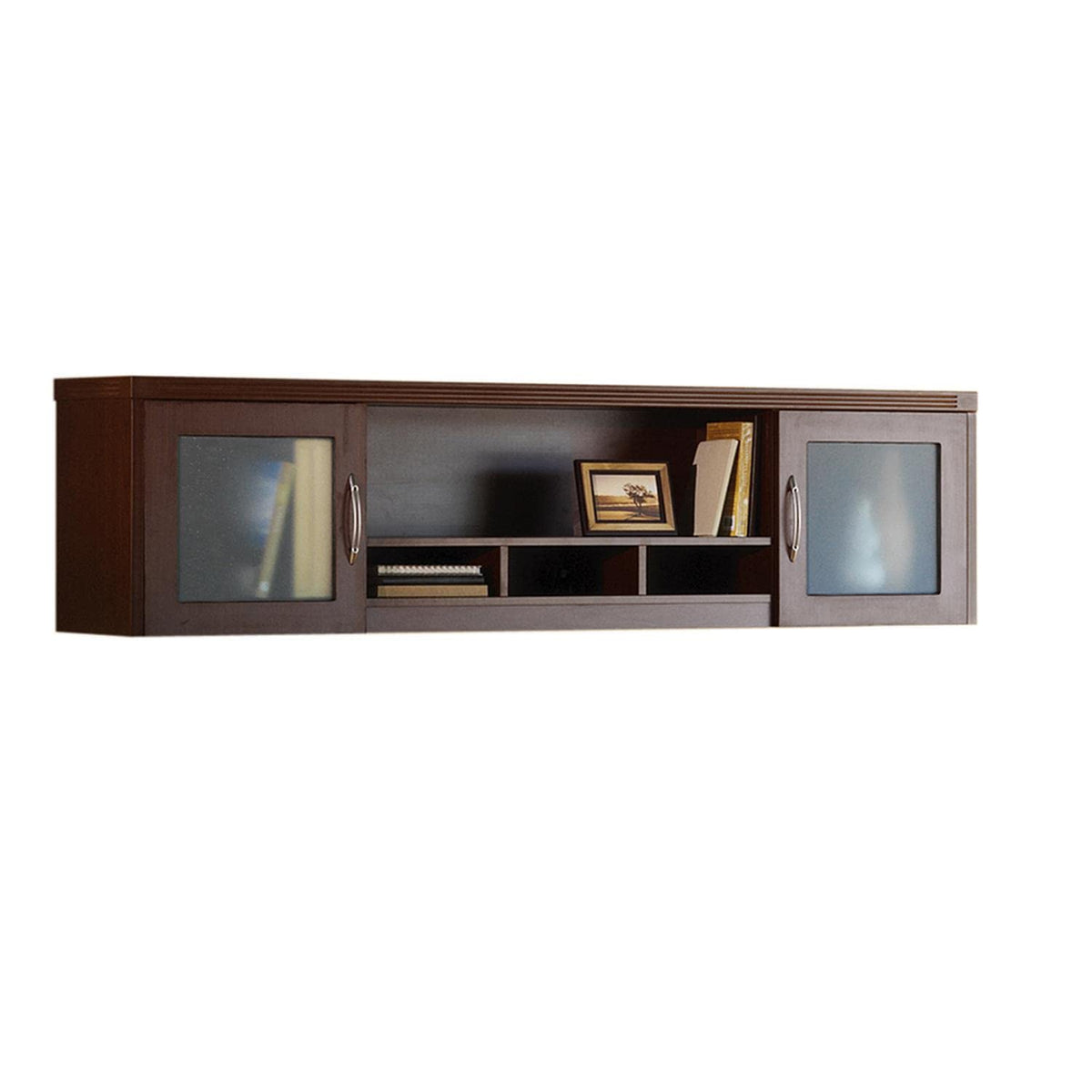 Safco Mayline AWG72LDC Aberdeen Hutch Cabinet, Wall Mount, 72&quot; W, Mocha Tf