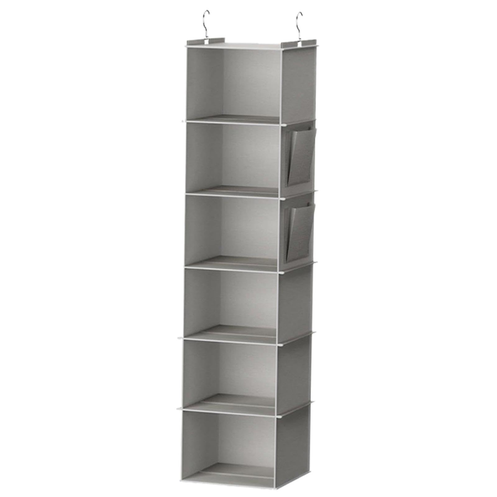 Calandis Hanging Closet Storage Shelf Hanging Shelves For Wardrobe For Dorm Home Room Gray | Closet Organizers | Home Organizati