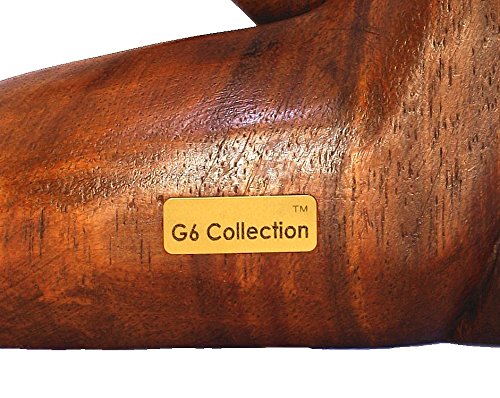 G6 Collection 12' Wooden Handmade Abstract Sculpture Thinker Statue Handcrafted - Thinking Man - Gift Art Modern Decorative Uni