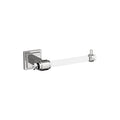 Amerock BH36061C26 | Clear/Chrome Single Post Toilet Paper Holder | 7-1/16 in. (179 mm) Length Toilet Tissue Holder | Glacio | B