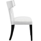 Modway Curve Vinyl Set Of 2, Two Dining Chairs, White