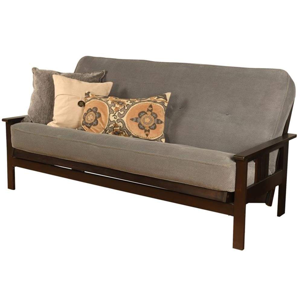 Kodiak Furniture Cotton/Foam Full Futon Mattress w/Fabric Cover in Thunder-Frame Not Included