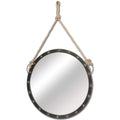 HomeRoots 27' Round Metal Frame Wall Mirror
