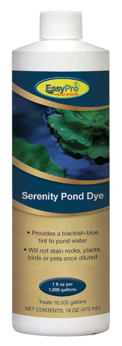 Easypro Pond Products Pd16C Concentrated Serenity Pond Dye For Water Gardens And Koi Ponds - Helps Filter Out Uv Rays From The S