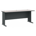 Bush Business Furniture Series A 72W Desk in Slate and White Spectrum