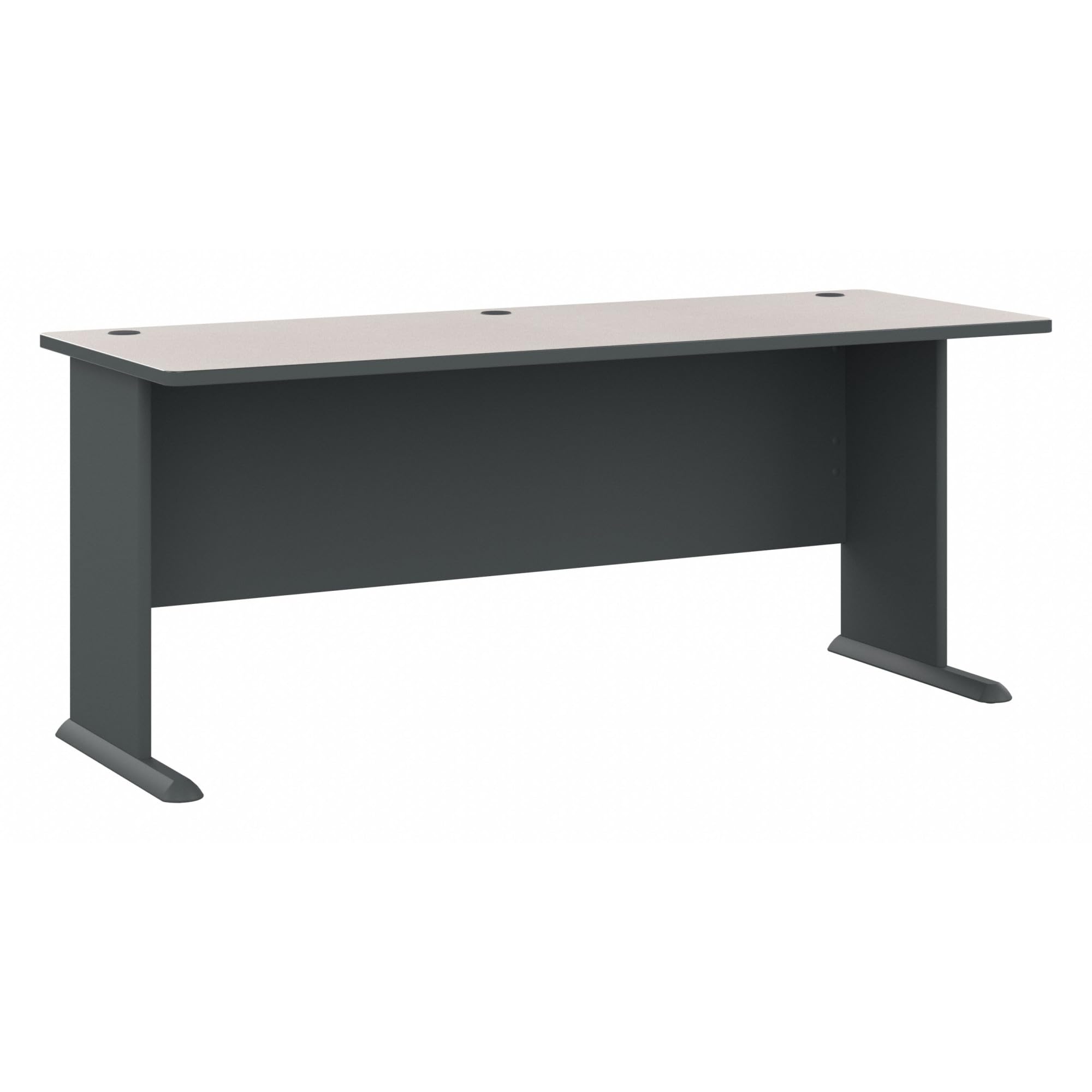 Bush Business Furniture Series A 72W Desk in Slate and White Spectrum