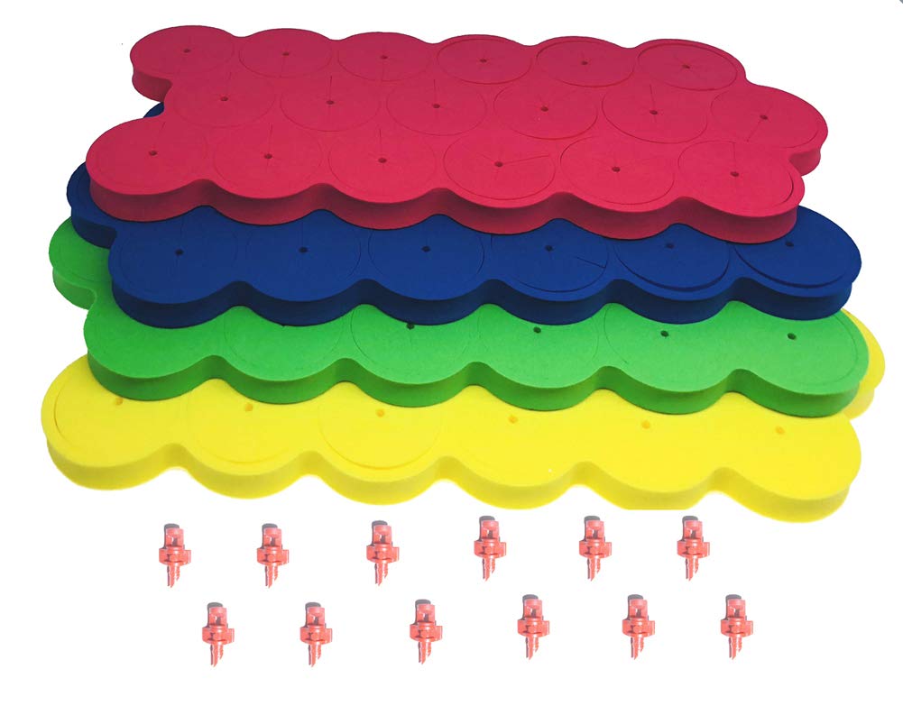 1.625 Inch Cloning Collars 72 Pack And 12 Aeroponic Cloner Sprayers For Hortipots Clone Machine 35 Site 70 Site 140 Site (Mix-Co