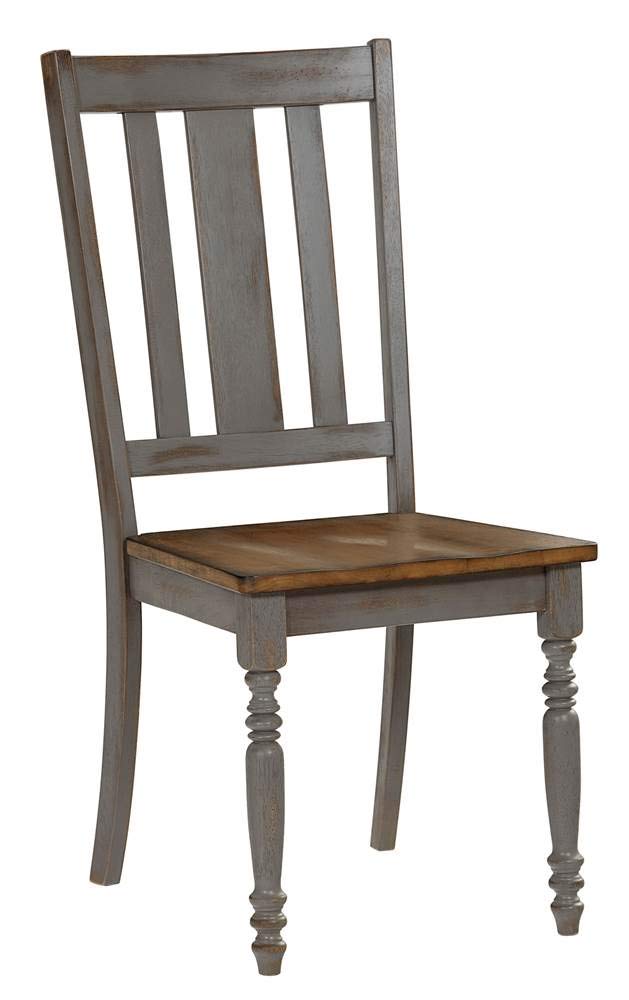 Progressive Furniture Midori Dining Chairs Set Of 2, 18&quot; W X 22&quot; D X 39&quot; H, Oak/Brushed Gray