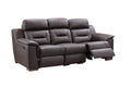 HomeRoots Decor 90-inch X 41-inch X 41-inch Modern Brown Leather Reclining Sofa