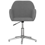 vidaXL Swivel Office Chair with Armrest, Comfortable Foam Filling, Modern Style, Light Gray Polyester Fabric, Rotatable Work/Desk Chair