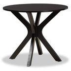 Baxton Studio Miela Modern and Contemporary Two-Tone Dark Brown and Walnut Brown Finished Wood 5-Piece Dining Set