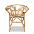 Baxton Studio Adrina Modern Bohemian Natural Brown Rattan Dining Chair