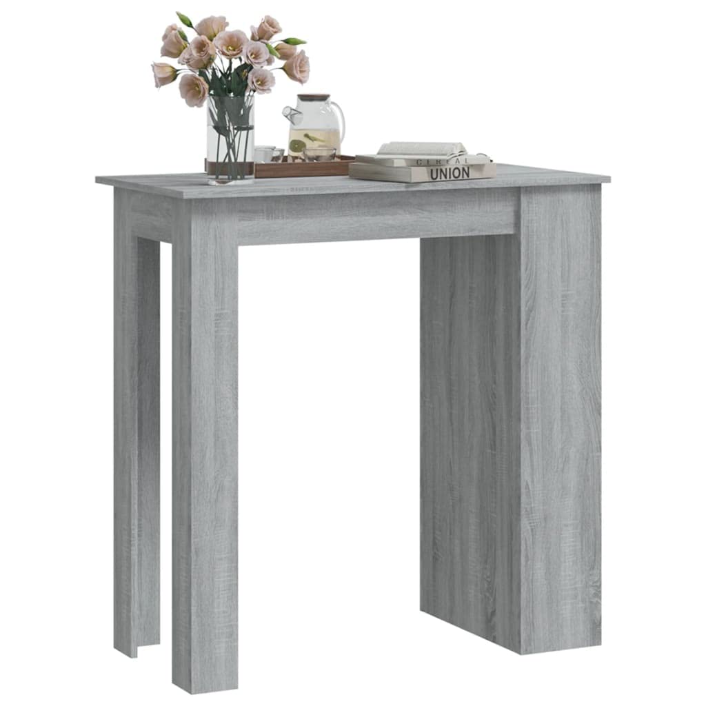 Vidaxl Bar Table With Storage Rack Gray Sonoma 40.2''X19.7''X40.7'' Engineered Wood