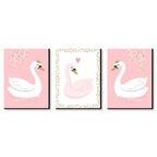 Big Dot of Happiness Swan Soiree - White Swan Nursery Wall Art and Kids Room Decorations - Gift Ideas - 7.5 x 10 inches - Set of