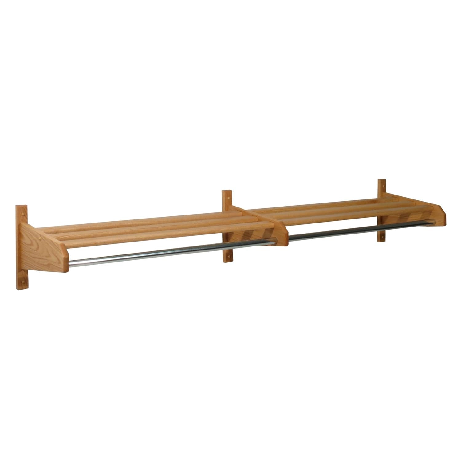 Wooden Mallet 50-Inch Hat Coat Rack, Light Oak