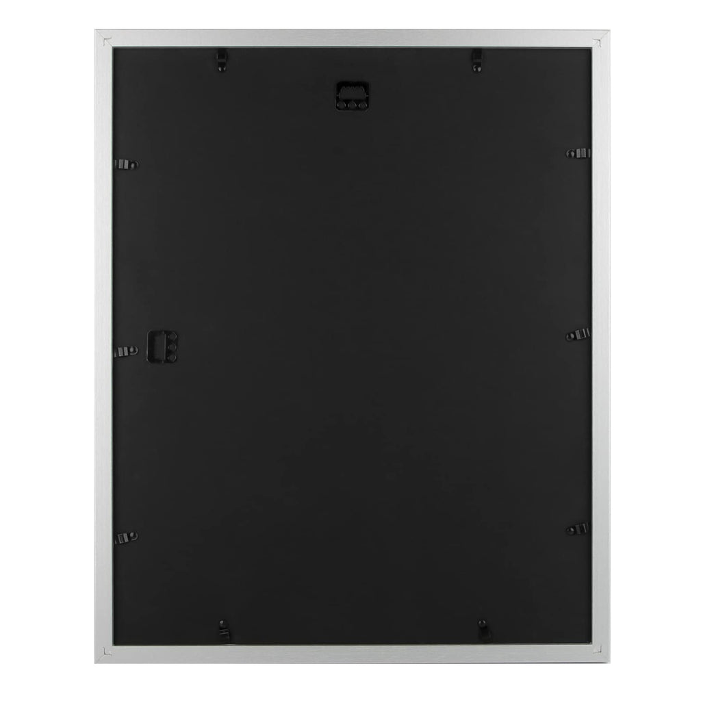 Golden State Art, 16X20 Picture Frame, Poster Frame In Silver, Display 11X14 With Mat Or 16X20 Without Mat, 2 Pack