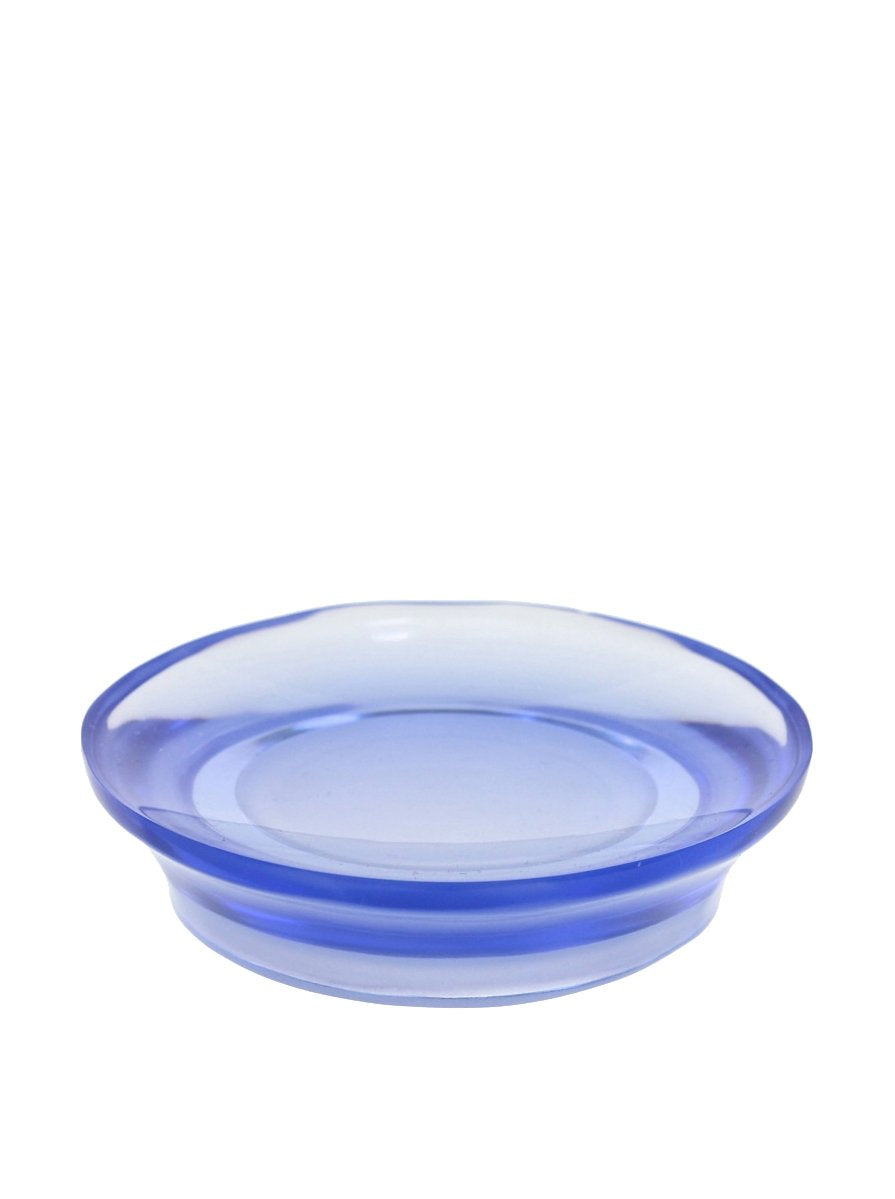 Gedy by Nameek's AU11-05 Gedy Aucuba Soap Dish, 1'' L x 4.1'' W, Transparent, 4.1'' x 4.1'' x 1.01'', Blue