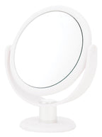 Danielle Creations 6.75-Inch Portable Two-Sided Vanity Round Vanity Makeup Mirror, No-Slip Soft Touch with 360 Rotation, 10x Mag