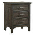 Intercon Hawthorne 23" Wide Nightstand with 3 Drawers, Brushed Charcoal Furniture