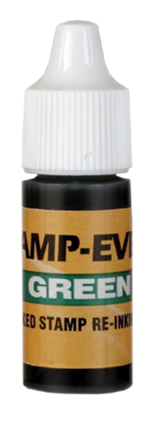 Stamp-Ever Pre-Inked Refill Ink, 7Ml Bottle, Green (5030)