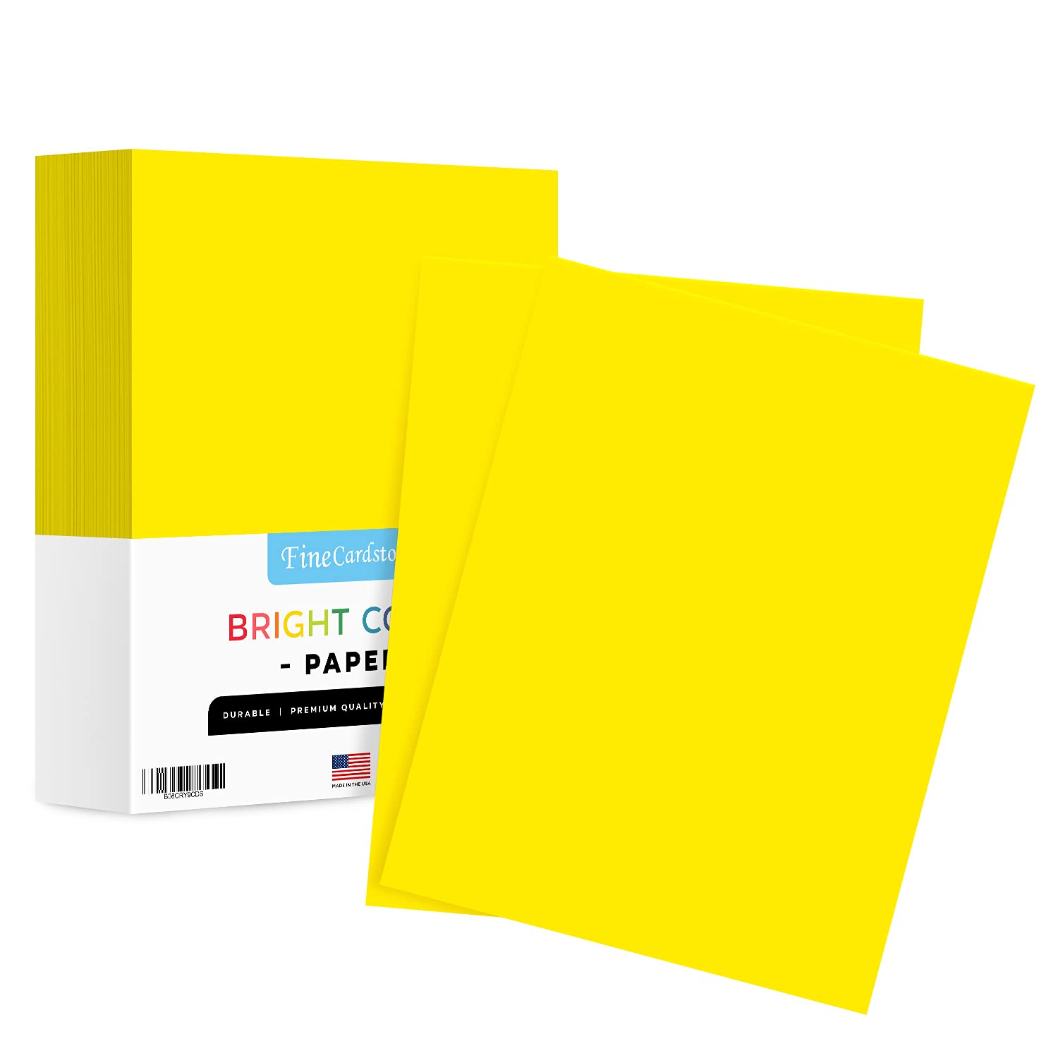 8.5 X 11 Yellow Neon Bright Fluorescent Colored Paper | 20Lb Bond (75Gsm) Paper | 500 Sheets - 1 Ream