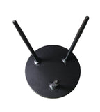 Pilaster Designs Modern 16" Round Black Metal Scranton 3 Legged Side End Accent Table