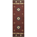 Rizzy Home Alora Decor Ryder 2'6" X 10' Tribal Burgundy/Tan/Sage/Navy Hand-Tufted Rug
