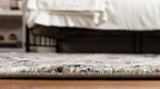 Unique Loom Trellis Frieze Collection Area Rug - Rounded (2' X 6' Runner, Blue Multi/ Ivory)