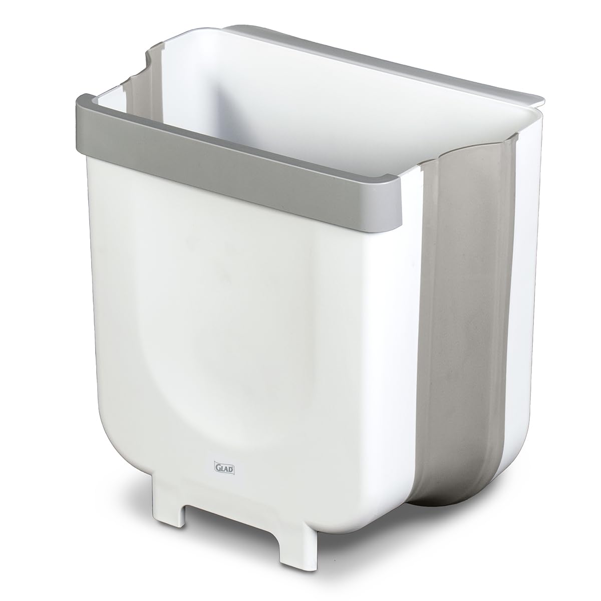 Glad Roomate Collapsible Waste Bin | Compact Travel Trash Can with Space-Saving Expandable Design | Indoor and Outdoor Disposal 
